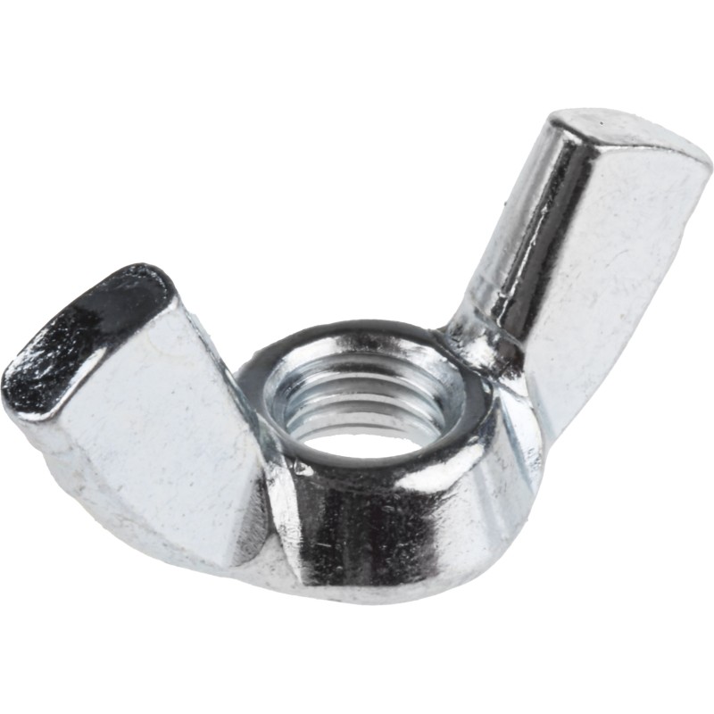 1 Bag of 50 - 24mm Bright Zinc Plated Steel Wingnut, M5