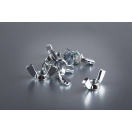 1 Bag of 50 - 24mm Bright Zinc Plated Steel Wingnut, M5