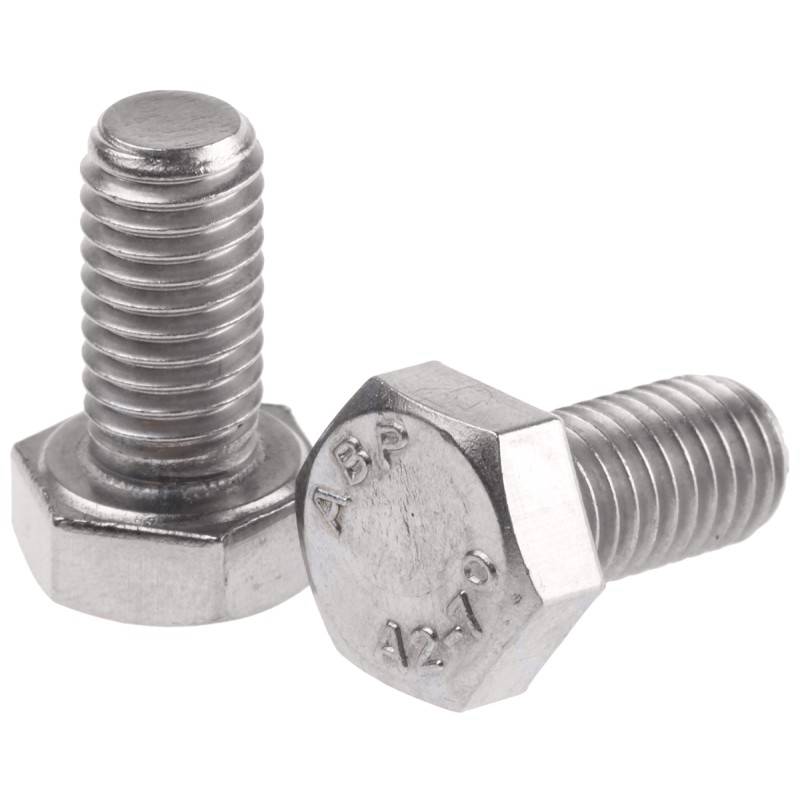 1 Bag of 50 - Plain Stainless Steel Hex, Hex Bolt, M8 x 16mm