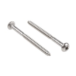 1 Bag of 50 - RS PRO Pozidriv Round Stainless Steel Wood Screw, A2 304, 5mm Thread, 65mm Length
