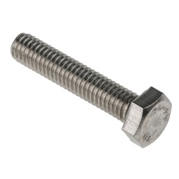 1 Bag of 50 - Plain Stainless Steel Hex, Hex Bolt, M6 x 30mm