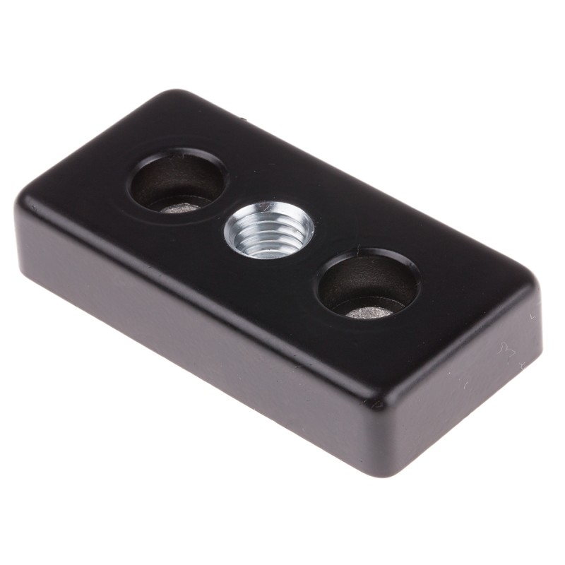 1 pcs - RS PRO M10, M6 Thread Base Plate, 6mm Groove