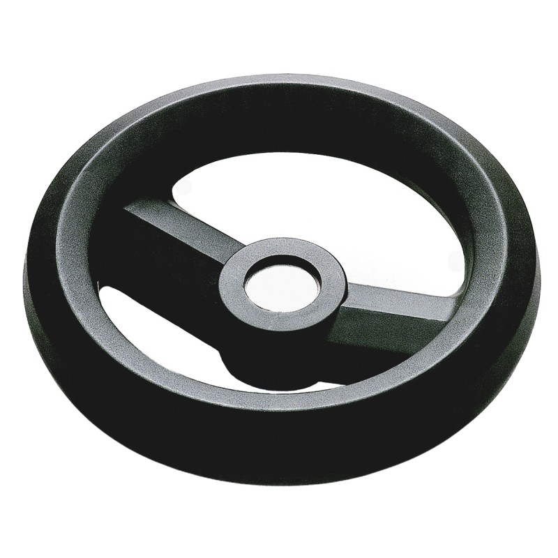 1 pcs - RS PRO Black Glass-Fibre Reinforced Technopolymer Hand Wheel, 126mm diameter