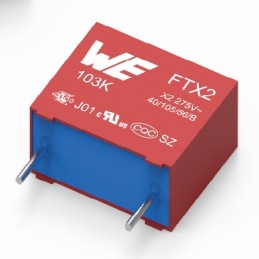 5 pcs - Wurth Elektronik WCAP-FTX2 Film Capacitor, 275V ac, ±10%, 330nF, Through Hole