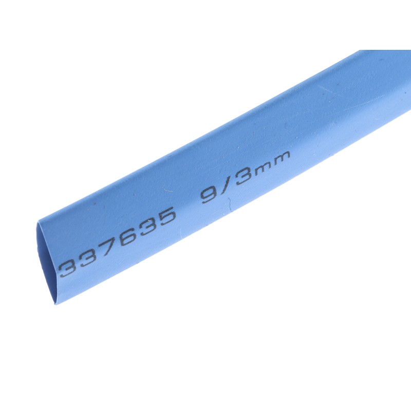 1 Reel of 5 M - RS PRO Heat Shrink Tubing, Blue 9mm Sleeve Dia. x 5m Length 3:1 Ratio