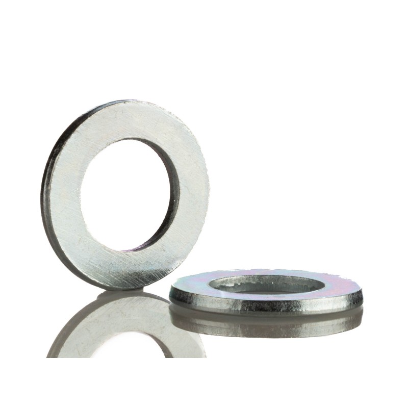 1 Bag of 50 - Bright Zinc Plated Steel Plain Washers, M16, DIN 125A