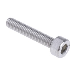 1 Bag of 50 - RS PRO Plain Stainless Steel Hex Socket Cap Screw, DIN 912, M3 x 16mm
