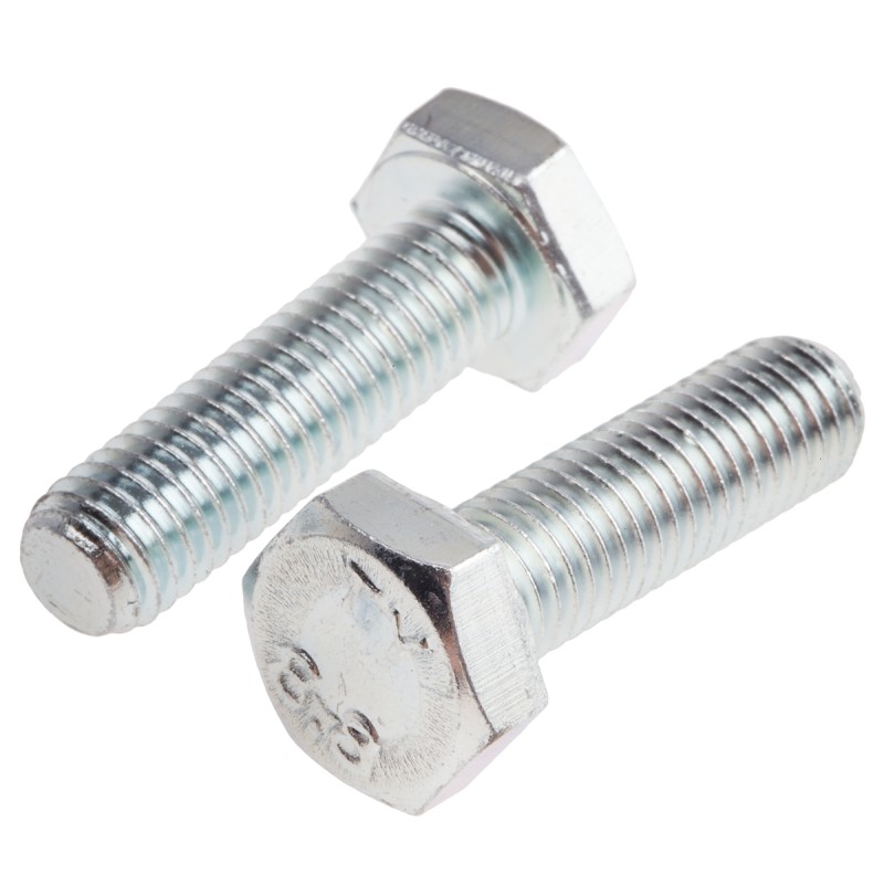 1 Bag of 50 - Zinc Plated Steel Hex, Hex Bolt, M10 x 35mm