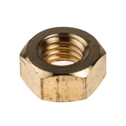 1 Bag of 50 - RS PRO, Plain Brass Hex Nut, DIN 934, M8