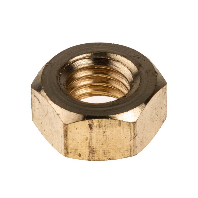 1 Bag of 50 - RS PRO, Plain Brass Hex Nut, DIN 934, M8