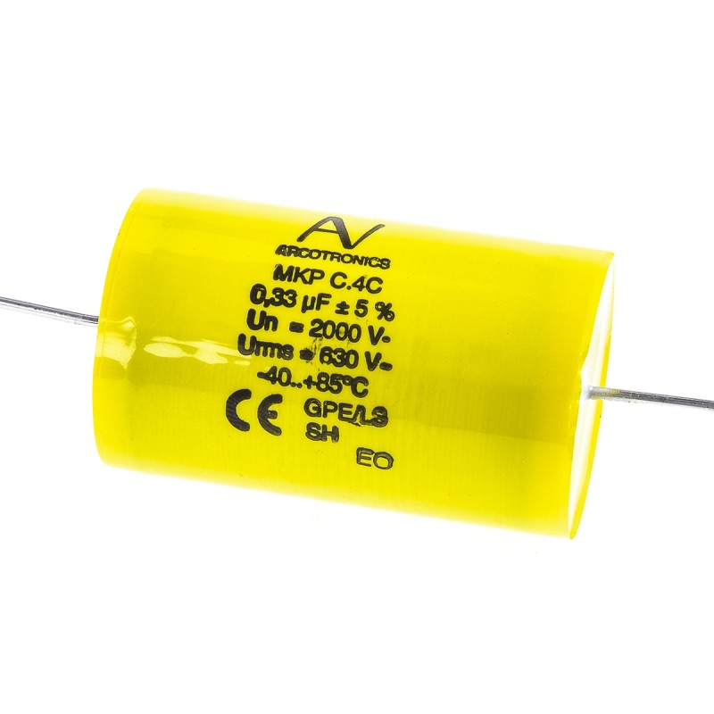 50 pcs - KEMET C4C Polypropylene Capacitor PP, 2kV dc, ±5%, 330nF, Through Hole