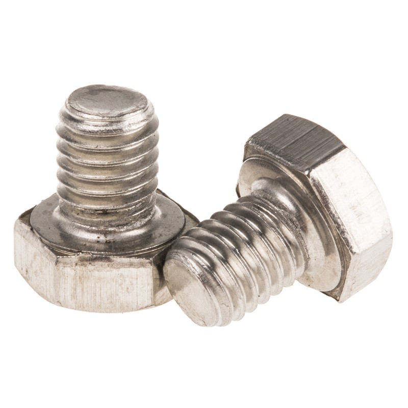 1 Bag of 50 - Plain Stainless Steel Hex, Hex Bolt, M8 x 10mm
