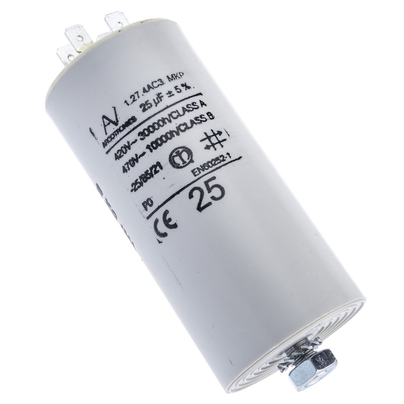 50 pcs - KEMET C27 Metallised Polypropylene Film Capacitor, 470V ac, ±5%, 25μF, Chassis Mount