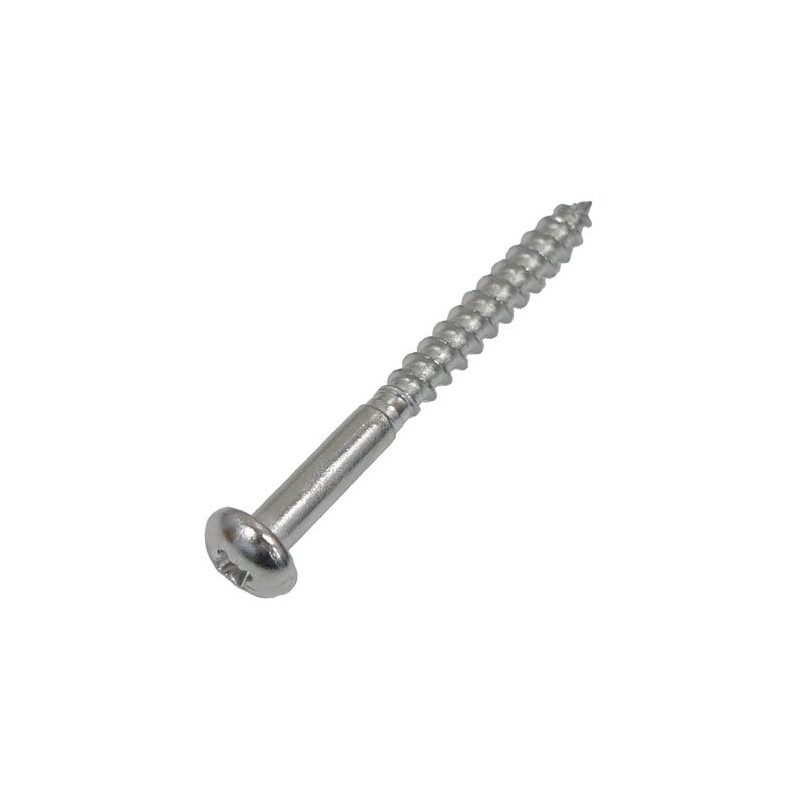 1 Bag of 50 - RS PRO Pozidriv Round Stainless Steel Wood Screw, A2 304, 5mm Thread, 25mm Length