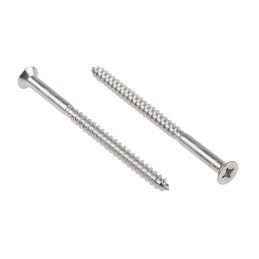 1 Bag of 50 - RS PRO Pozidriv Countersunk Stainless Steel Wood Screw, A2 304, 5mm Thread, 75mm Length