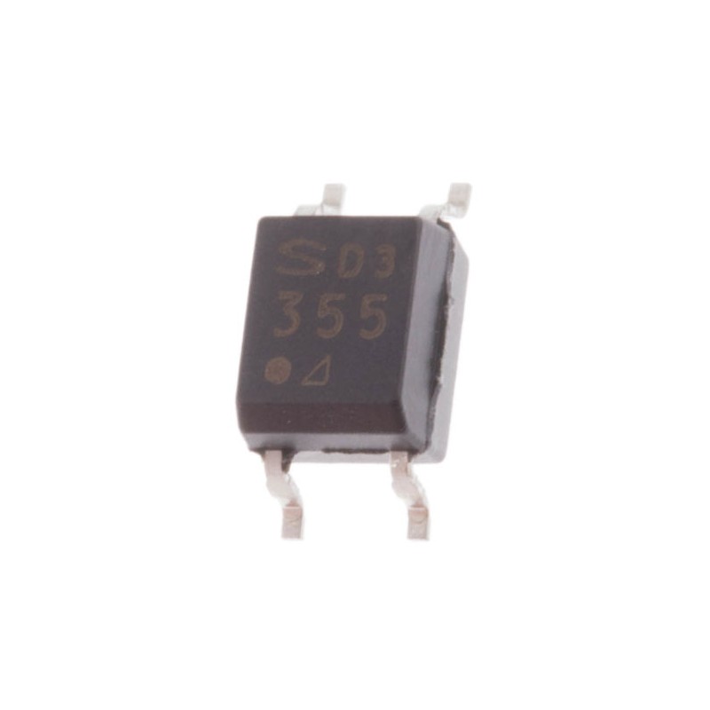 375 pcs - Sharp, PC355NJ0000F Darlington Phototransistor Output Optocoupler, Surface Mount, 4-Pin Mini-Flat