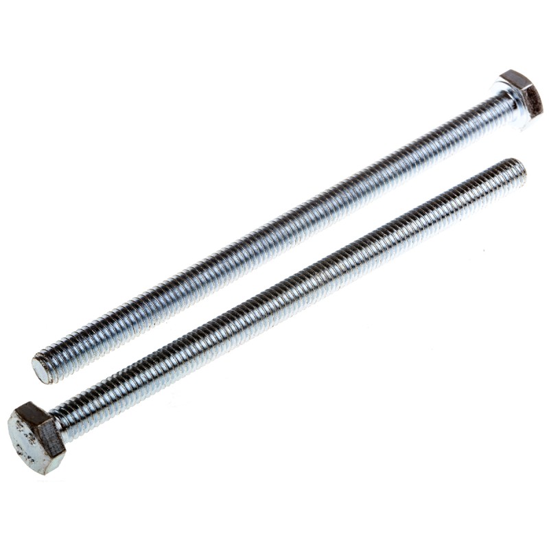 1 Bag of 50 - Zinc Plated Steel Hex, Hex Bolt, M6 x 100mm