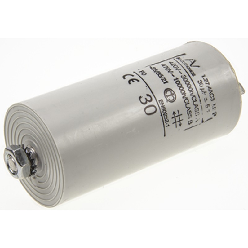 50 pcs - KEMET C27 Metallised Polypropylene Film Capacitor, 470V ac, ±5%, 30μF, Chassis Mount