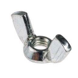 1 Bag of 50 - 30mm Bright Zinc Plated Steel Wingnut, M6