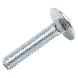 1 Bag of 50 - Bright Zinc Plated Steel Coach Bolt, M6 x 30mm