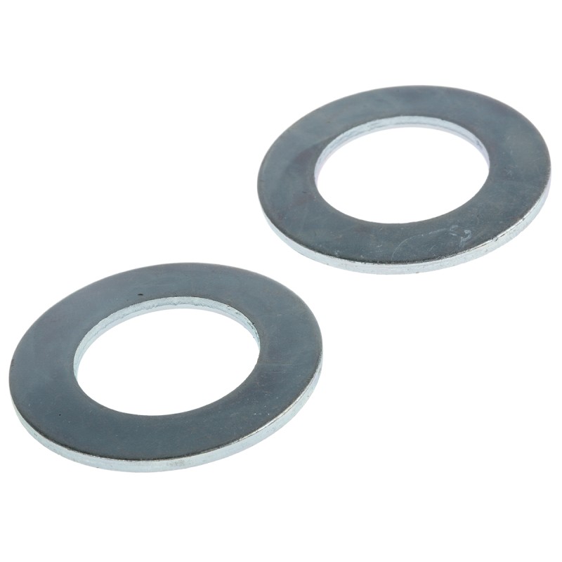 1 Bag of 50 - Bright Zinc Plated Steel Plain Washers, M20, BS 4320