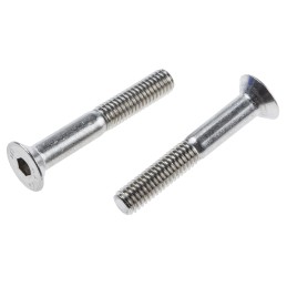 1 Bag of 50 - RS PRO Plain Stainless Steel Hex Socket Countersunk Screw, DIN 7991, M6 x 40mm