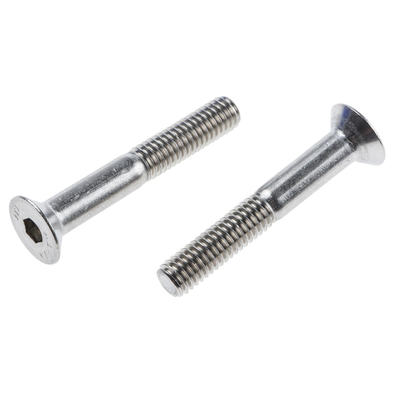 1 Bag of 50 - RS PRO Plain Stainless Steel Hex Socket Countersunk Screw, DIN 7991, M6 x 40mm