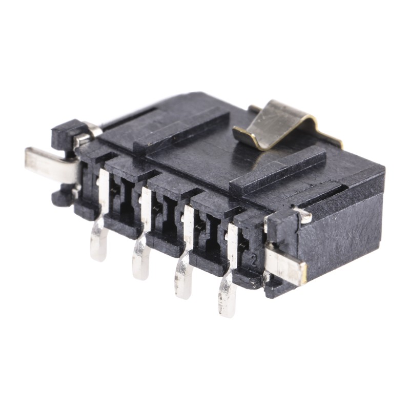 5 pcs - Molex Micro-Fit 3.0 Series Straight Surface Mount PCB Header, 4 Contact(s), 3.0mm Pitch, 1 Row(s), Shrouded