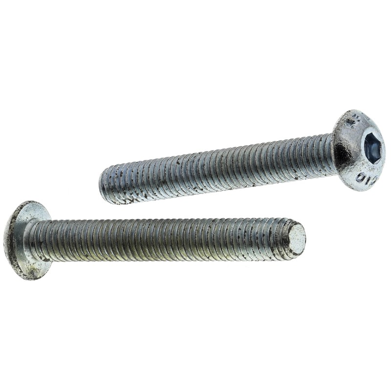 1 Bag of 50 - RS PRO Bright Zinc Plated Steel Hex Socket Button Screw, ISO 7380, M5 x 35mm