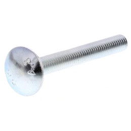 1 Bag of 50 - Bright Zinc Plated Steel Coach Bolt, M6 x 50mm