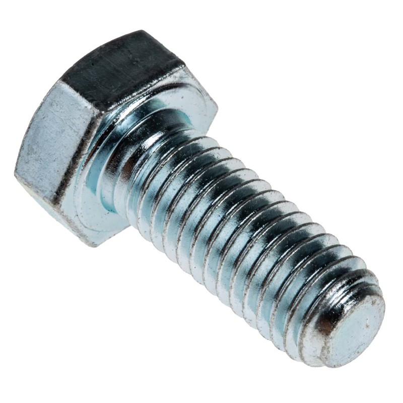 1 Bag of 50 - Zinc plated & clear Passivated Steel Hex, Hex Bolt, M8 x 20mm