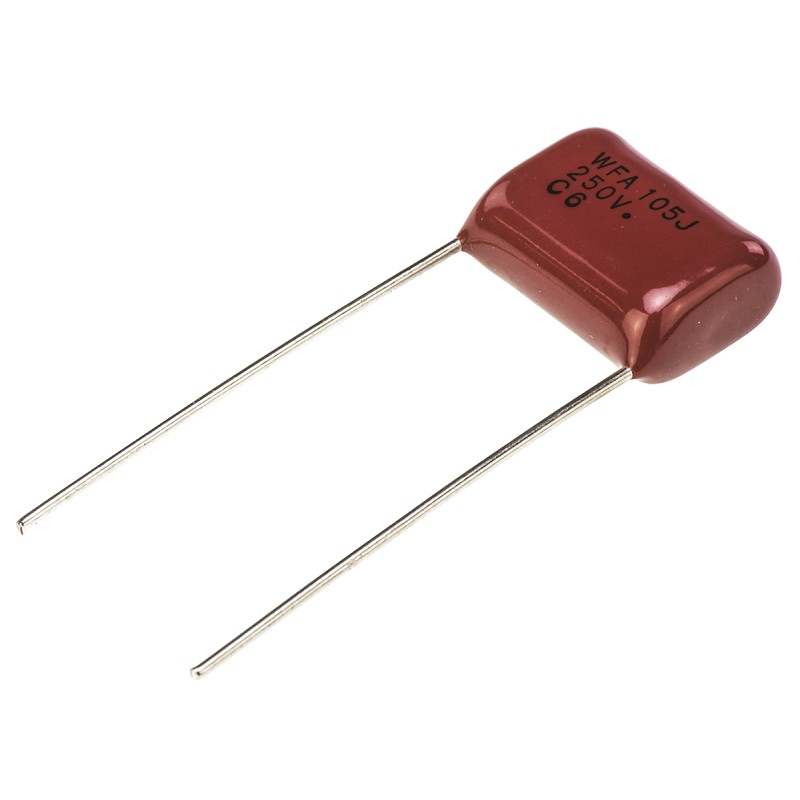 500 pcs - Panasonic ECWF(A) Polypropylene Film Capacitor, 250V dc, ±5%, 1μF, Through Hole