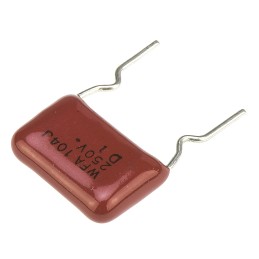 500 pcs - Panasonic ECWF(A) Polypropylene Film Capacitor, 250V dc, ±5%, 100nF, Through Hole