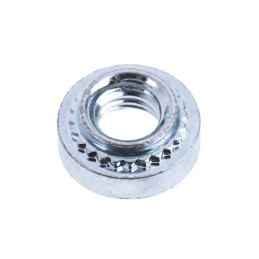 1 Bag of 50 - RS PRO Clear Passivated, Zinc Steel Clinch Nut, M4