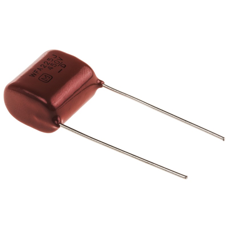 500 pcs - Panasonic ECWF(A) Polypropylene Film Capacitor, 450V dc, ±5%, 2.2μF, Through Hole