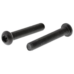 1 Bag of 50 - RS PRO Black, Self-Colour Steel Hex Socket Button Screw, ISO 7380, M6 x 40mm