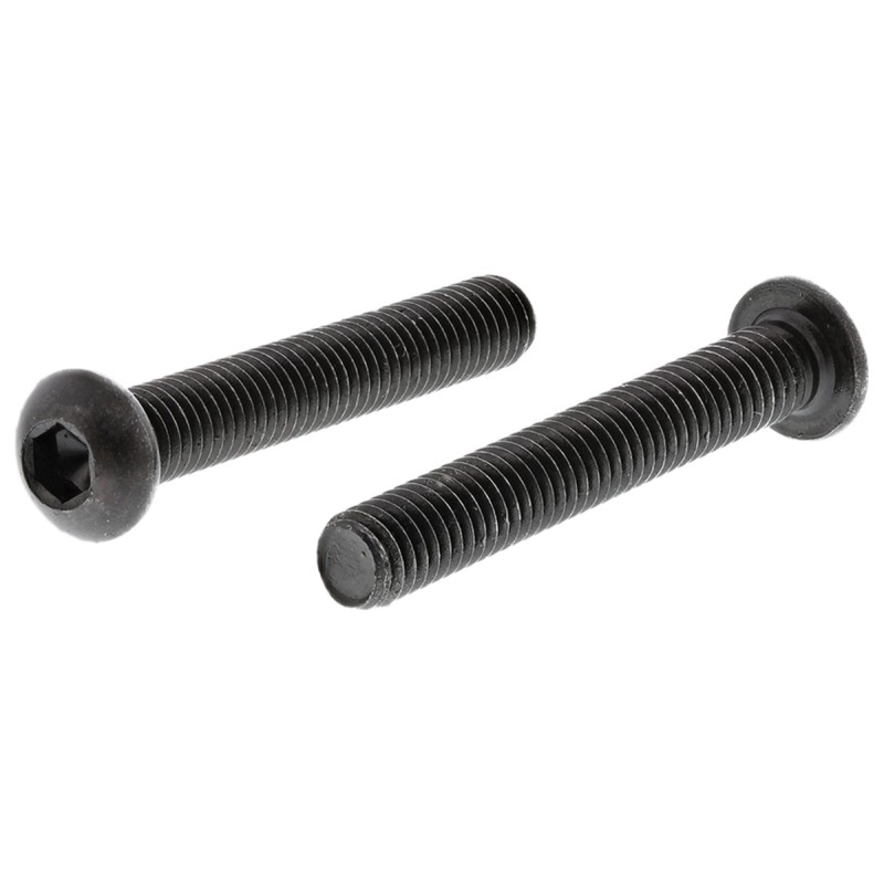 1 Bag of 50 - RS PRO Black, Self-Colour Steel Hex Socket Button Screw, ISO 7380, M6 x 40mm
