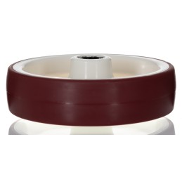 1 pcs - Tente Red, White Polyurethane Roller Bearing Trolley Wheel, 200kg