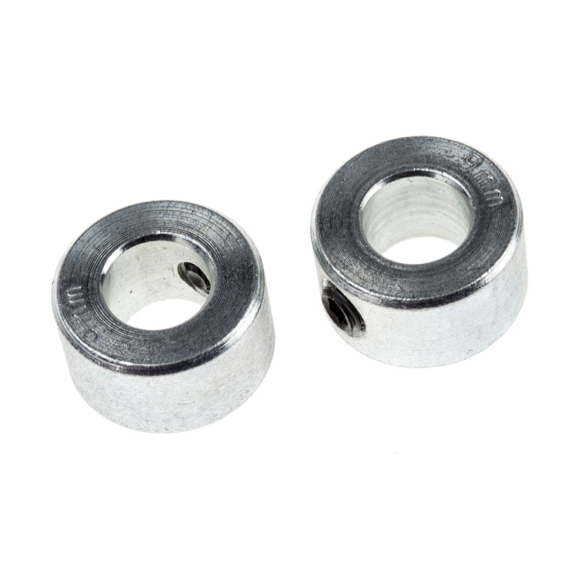 1 Bag of 2 - RS PRO Shaft Collar One Piece Set Screw, Bore 9mm, OD 18mm, W 10mm, Steel