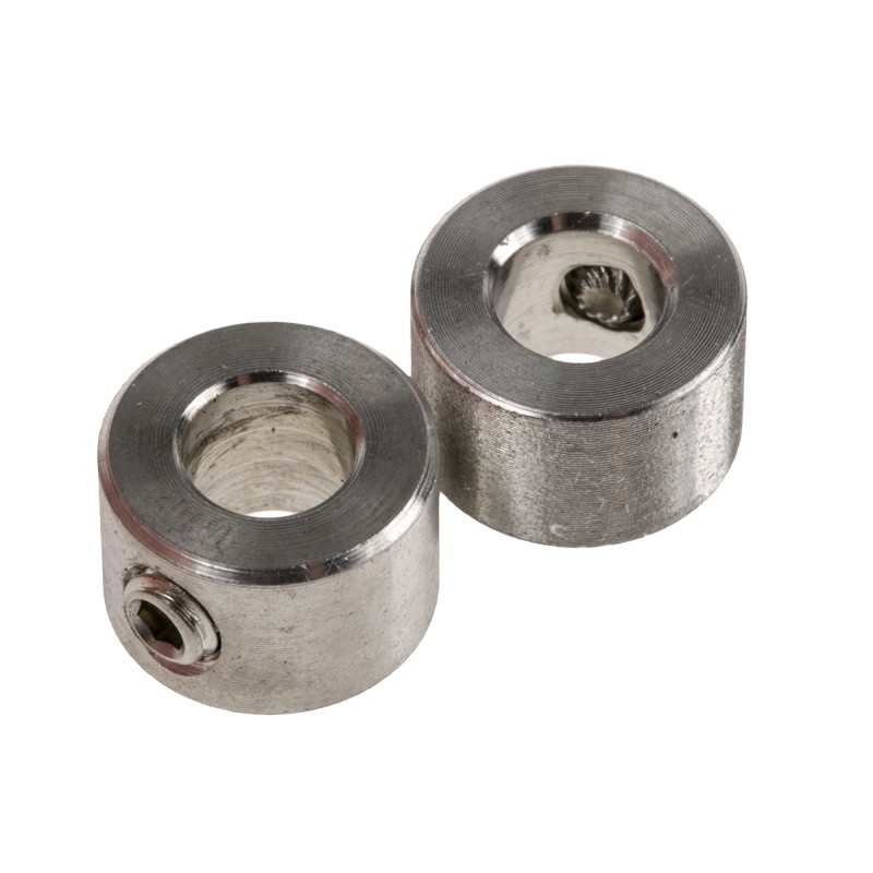 1 Bag of 2 - RS PRO Shaft Collar One Piece Set Screw, Bore 6mm, OD 12mm, W 8mm, Stainless Steel