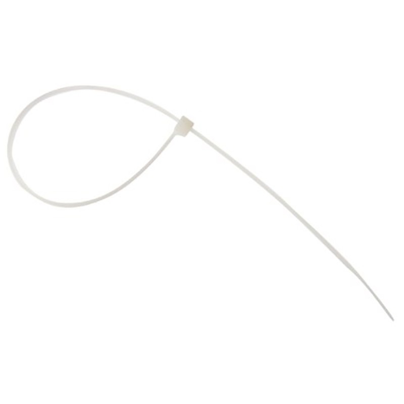 100 pcs - SES Sterling Cable Tie, Self Lock Head, 370mm x 3.6 mm, Natural Polyamide, Pk-100