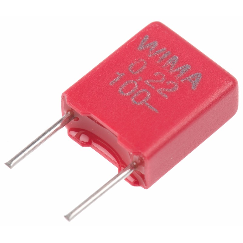 5000 pcs - WIMA MKS2 Polyester Film Capacitor, 63 V ac, 100 V dc, ±10%, 220nF, Through Hole