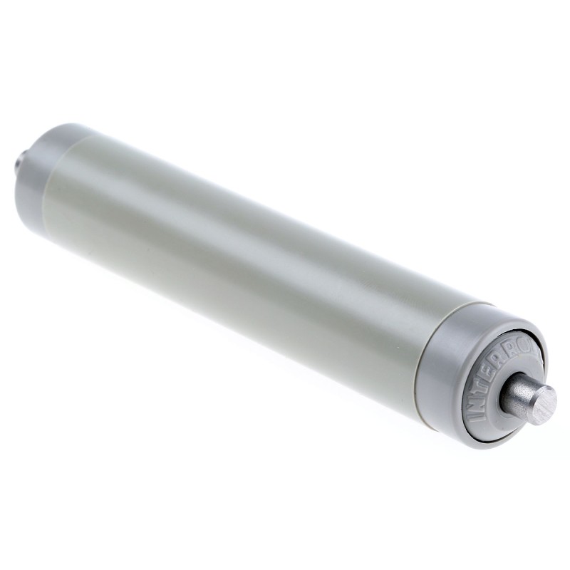 1 pcs - Interroll PVC Round Conveyor Roller Spring Loaded 20mm Dia. x 100mm L, 90N Load Capacity Stainless Steel, 6mm Spindle,