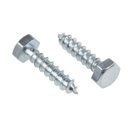 1 Bag of 50 - RS PRO Hex Coach Screw, Steel Bright Zinc Plated, 6mm x 25mm