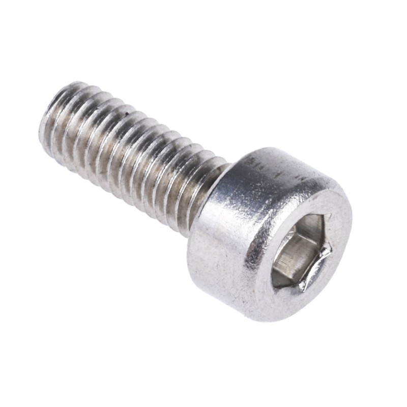 1 Bag of 50 - RS PRO Plain Stainless Steel Hex Socket Cap Screw, DIN 912, M3 x 8mm