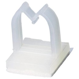 100 pcs - Essentra Natural Nylon Saddle Clip, 4.8mm Max. Bundle