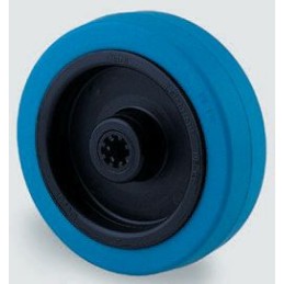 1 pcs - Tente Blue Rubber Abrasion Resistant Trolley Wheel, 250kg