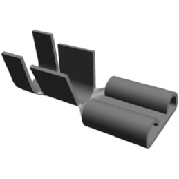 100 pcs - TE Connectivity FASTIN-FASTON .250 Uninsulated Female Spade Connector, Receptacle, 6.35 x 0.81mm Tab Size, 4mm² to 6