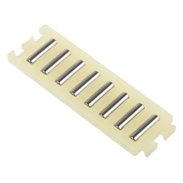 1 pcs - INA Single Flat Cage Assembly for Needle Rollers, 9 rollers per cage, 2.5mm roller diameter