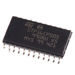 5 pcs - STMicroelectronics STP16CPS05MTR LED Driver IC, 3 - 5.5 V ac 100mA 24-Pin SOIC